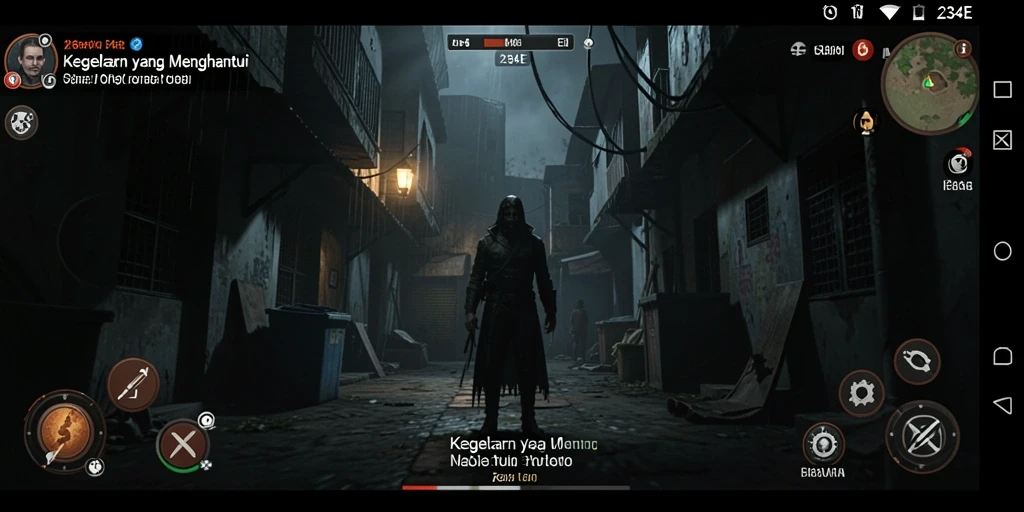 Tangkapan layar menampilkan momen menyeramkan dalam gameplay Horror.
