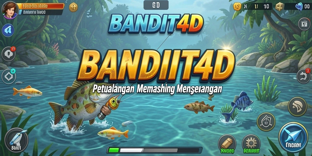 Tampilan utama gameplay BANDIT4D dengan aksi memancing yang seru.