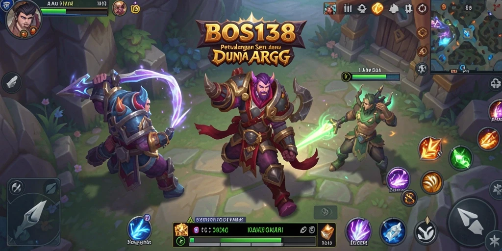 Tangkapan layar menunjukkan aksi seru dalam pertempuran ARPG di BOS138.