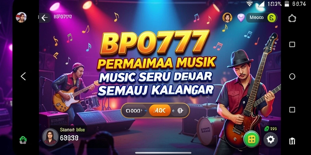 Tampilan gameplay seru dari BPO777 saat bermain musik.