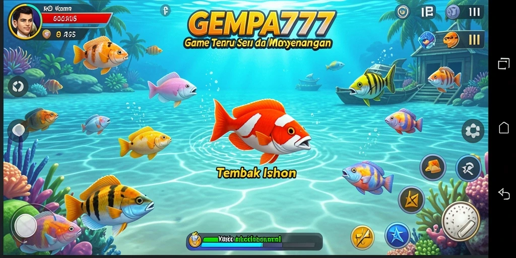 Tampilan gameplay GEMPA777 yang seru dan penuh aksi Tembak Ikan.