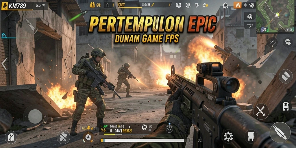 Gameplay seru KM789 dengan pertarungan FPS mendebarkan.