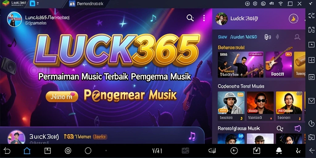 Tangkapan layar LUCK365 menampilkan gameplay interaktif musik yang seru.
