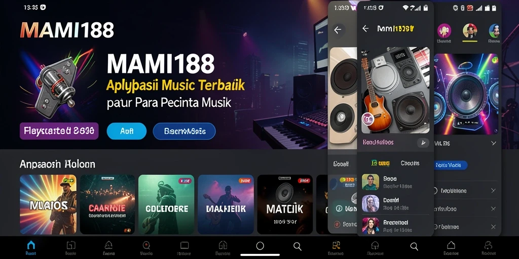 Tampilan screenshot MAMI188 menampilkan pemain asyik berinteraksi dengan musik.