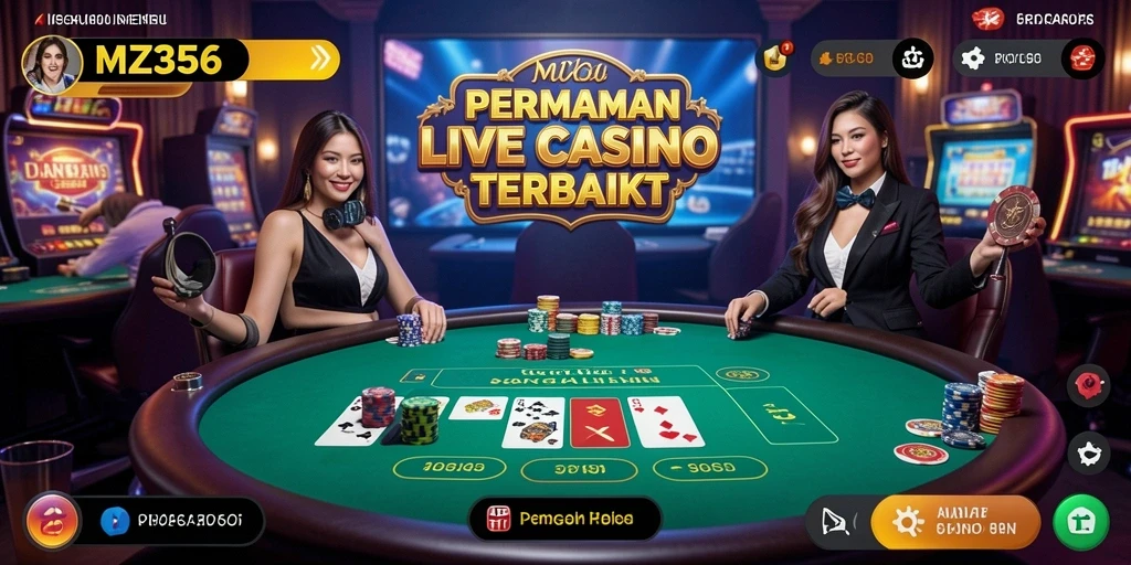 Tampilan gameplay Live Casino MZ356 yang menarik dan interaktif.