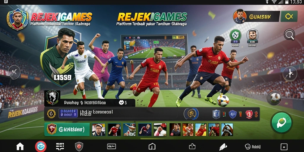 Tampilan menarik dan interaktif dalam aplikasi Sportsbook REJEKIGAMES.