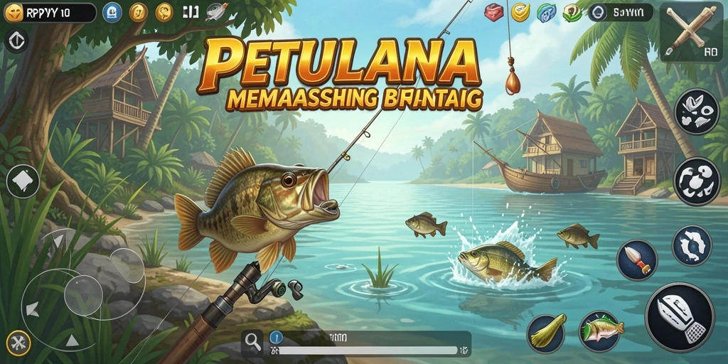 Tampilan gameplay memancing yang seru dan mendebarkan di RPYYY.