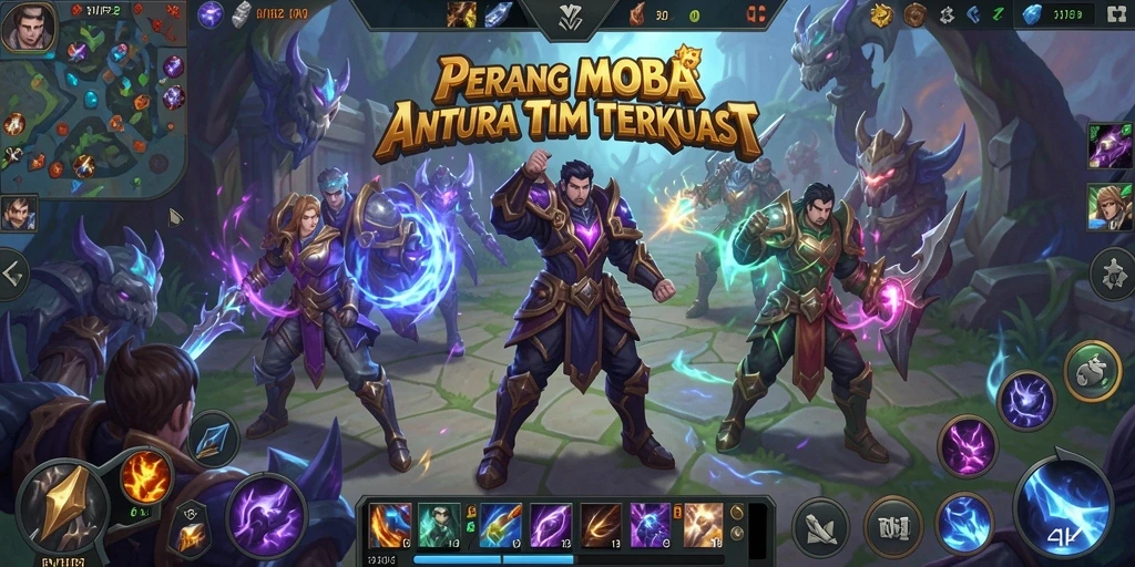 Screenshot utama RVIP2 menampilkan aksi seru dalam pertempuran tim.