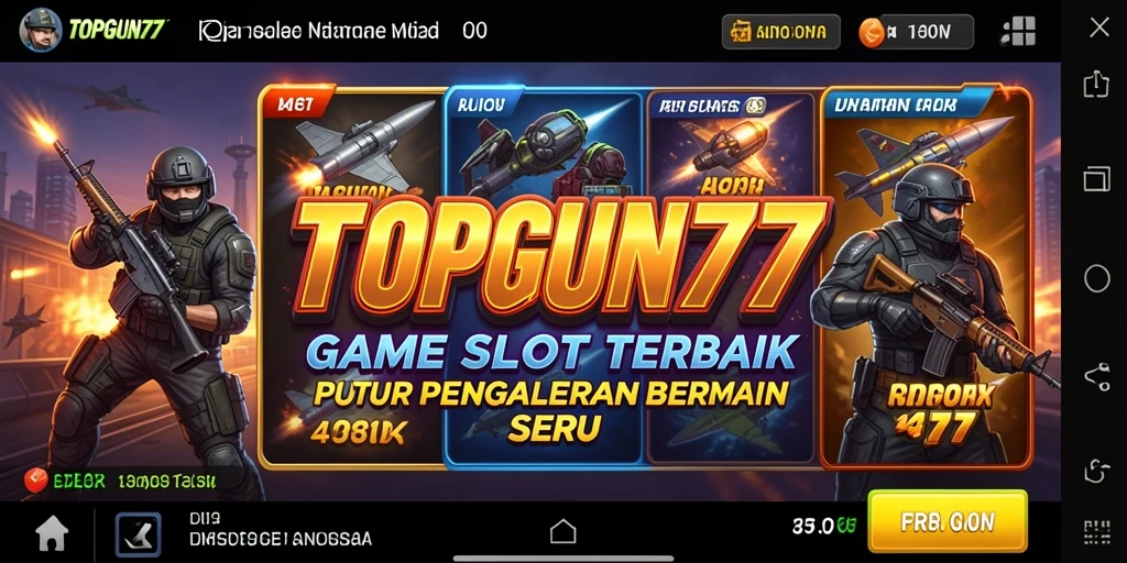 Screenshot utama TOPGUN77 menunjukkan gameplay Slot yang mengasyikkan.